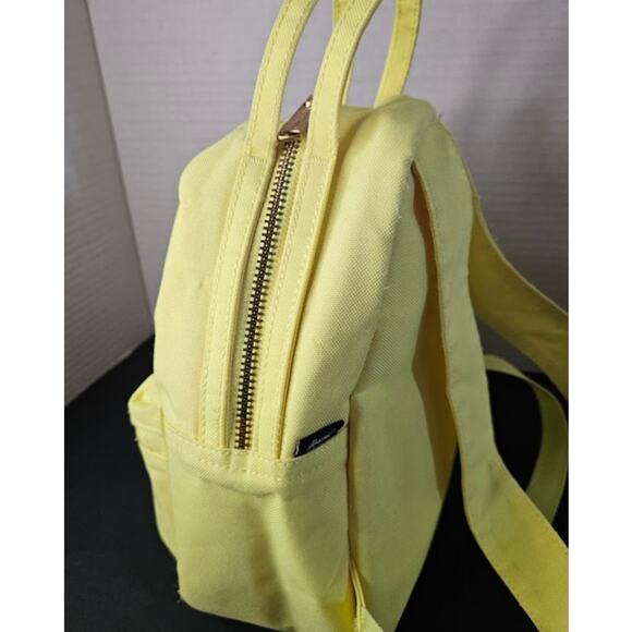 Herschel Backpack Brite Yellow Gold zippers Crosshatch Mini adjust straps   Read - Picture 3 of 10